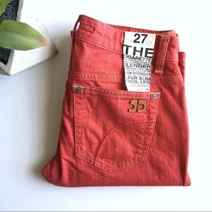  Joe's J Cigarette Straight Narrow Burnt Red